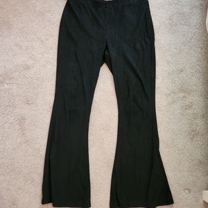Black high waisted flare pants